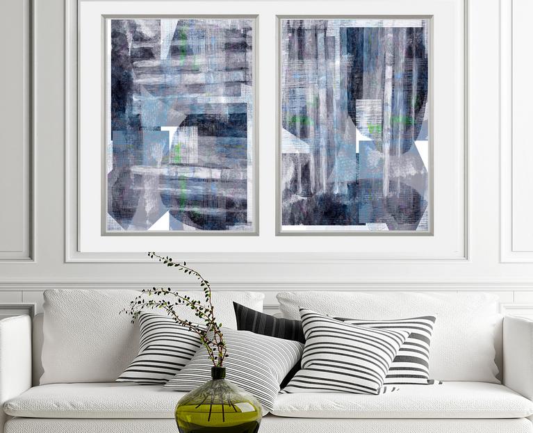 Blue & White Art, #Abstract Art, #blue art