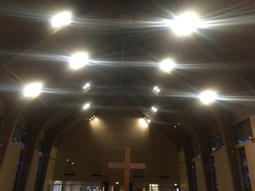 RP64 Par64 LED replacement lamp for church sanctuary lighting, save on energy and hvac costs, efficient lighting