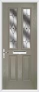 2 Panel 2 Square Composite Door fusion glass