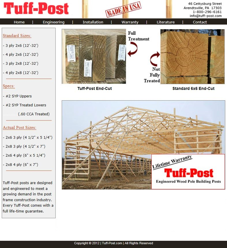 Tuff Post Laminated Pole Building Pole Barn Posts