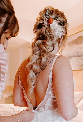 Bride boho hairstyle | West Palm Beach | DgPro Makeup And Hair