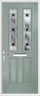 2 Panel 2 Square Composite Door aspen glass