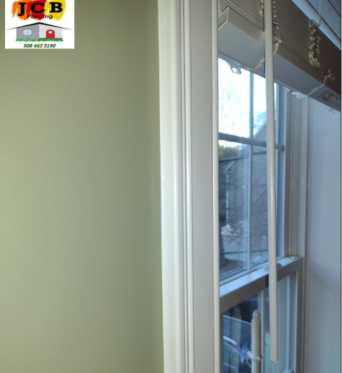 Straight paint edge on window/wall.