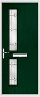 2 Square Composite Door regal opal glass