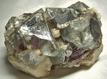 fluorescent FLUORITE, CALCITE, CHALCOPYRITE - Cave-in-Rock, Cave-in-Rock Sub-District, Illinois - Kentucky Fluorspar District, Hardin County, Illinois, USA - ex Morris Museum, ex Ken and Grace Borden - for sale