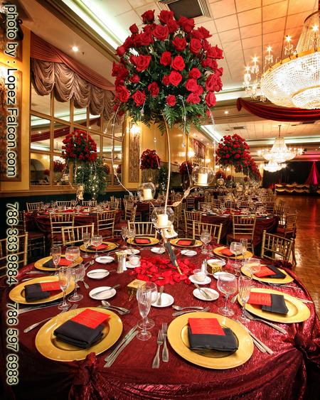 Quinceanera Phantom of the Opera Decoration Centerpieces stage photography miami