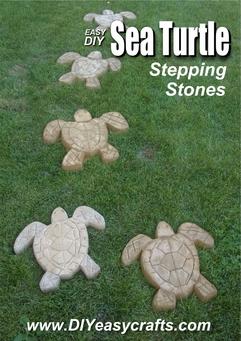 How to make Sea Turtle Stepping Stones from www.DIYeasycrafts.com
