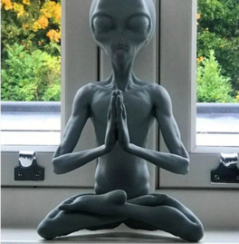 Meditating Alien Statue