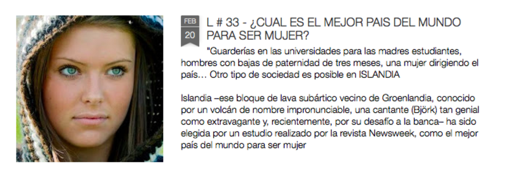 CUAL ES EL MEJOR PAIS DEL MUNDO PARA SER MUJER?