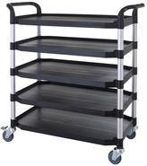 5 shelf plastic utility carts