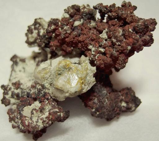 native COPPER, CUPRITE, QUARTZ - Cornwall, England, United Kingdom - ex Harold Levey