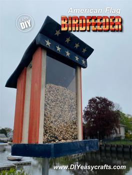 DIY American Flag birdfeeder