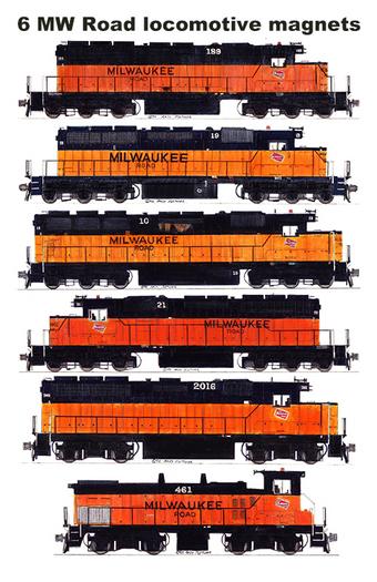 Milwaukee Road Locomotives 11"x17" Poster by Andy Fletcher signed 