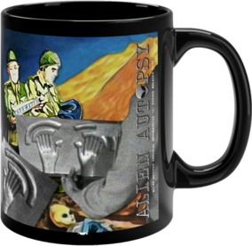 Alien Autopsy Crash Site Black Glossy Mug