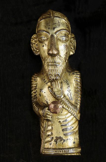 Fire gilding on bronze figure. Photography by Kevin O'Dwyer
