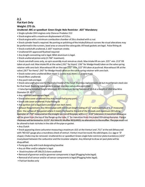 2020 MARS Karting Rules