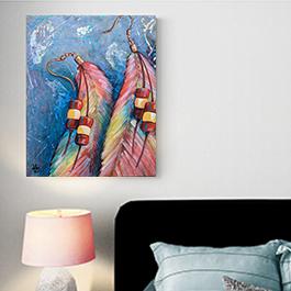 earring painting, jewellery, fashion earrings, large painting