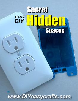DIY easy Electric Outlet Hidden Compartment Wall Safe. Hide valuables in plain sight. www.DIYeasycrafts.com