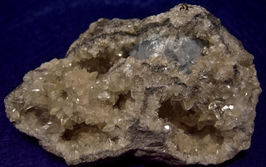 fluorescent CALCITE and CELESTINE, Rt 13 Roadcut, Chittenango Falls, Fenner Township, Madison County, New York, USA