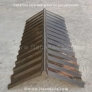 Caballete para teja greca en policarbonato color bronce