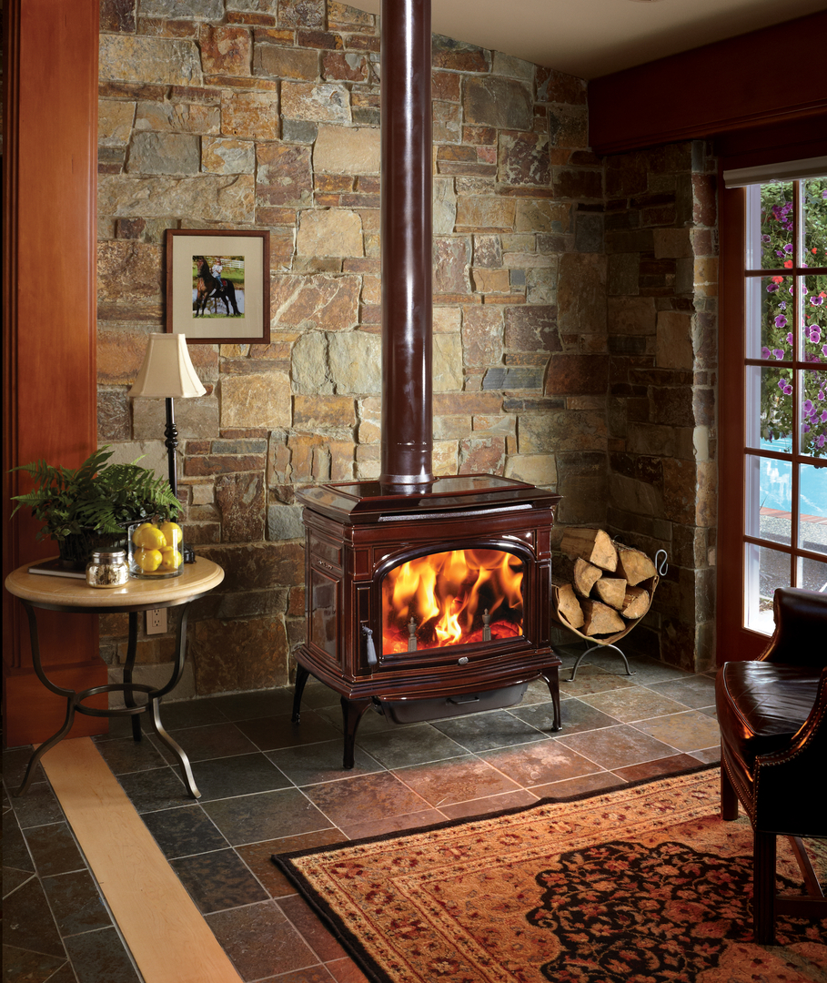 Wood Stove Mantle  Wood burning stoves living room, Home fireplace, Wood  stove decor