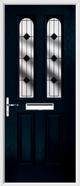 2 Panel 2 Arch Composite Door resin lead glass