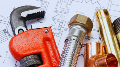 Plumbing blueprint and tools