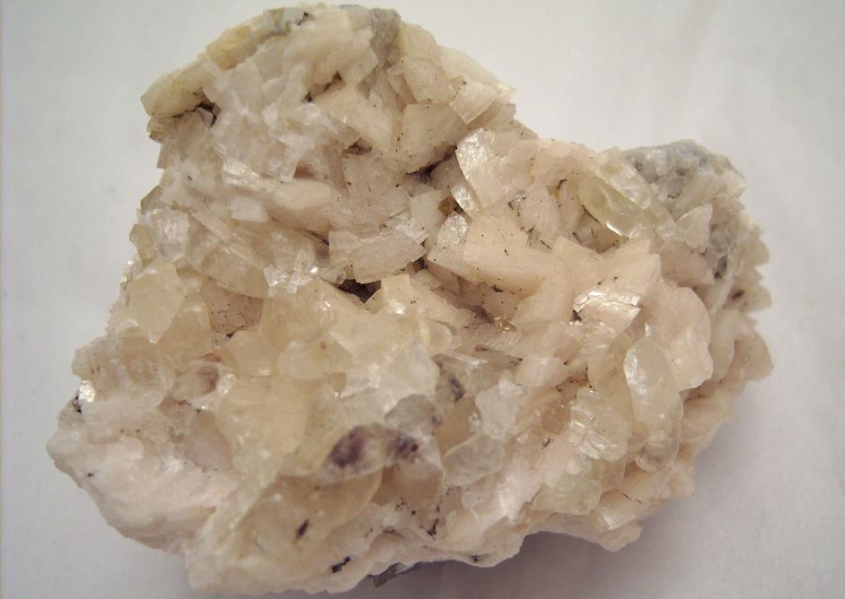 DOLOMITE with fluorescent CALCITE - Saint-Eustache Quarry (Carriere et pavage Saint-Eustache; Sainte-Eustache quarry; Mathers Quarry), Sainte-Eustache, Deux Montagnes RCM, Laurentides, Quebec, Canada - ex Albert Sebela