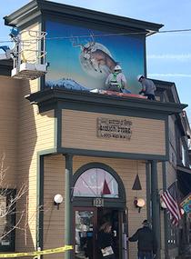 Dennis McGregor's "Buck Jump" wall mural is added The Gallimaufry in Sisters, Oregon