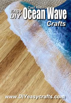 DIY cast resin ocean wave craft projects