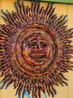 Aluminum sun art