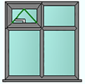 Style 88 anthracite grey window