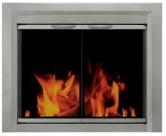 Residential Retreat Glass Fireplace Doors