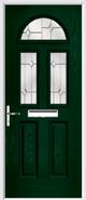 2 Panel 2 Square 1 Arch Composite Door regal opal glass