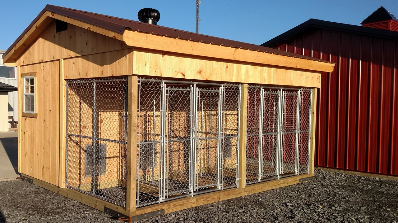 Custom outdoor shop dog kennel