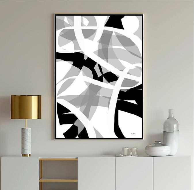 Black and white art, #abstract art