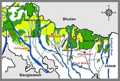 Dooars Tour Package Map Jaldapara Garumara National Park Madarihat Lataguri