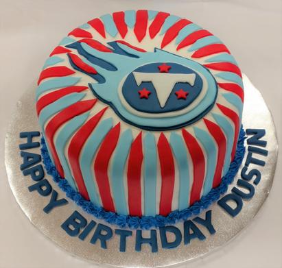 Tennessee Titans Football And Field Cake 