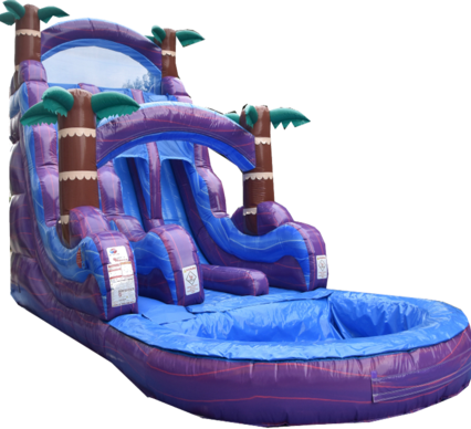 Hurricane inflatable water store slide