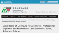 Colorado Professional Land Surveyors Laws Rules and Policies