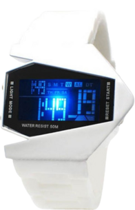 Alien Pilot Unisex Fashion Led Digital Watches Men Women Teenagers UFO Aircraft Watches Explorer Bomber Flashlight LED Military Starfleet Sport Watches