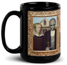 Alien Gothic USA Black Glossy ​Coffee/Tea Mug by Spiz