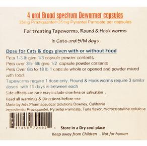 Broad Spectrum Dewormer for cats and small dogs