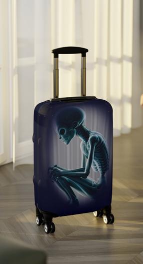 "NOTHING TO DECLARE" Carry On Suitcase Protector Blue Design.