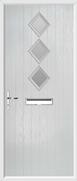 3 Diamond Composite Door obscure glass