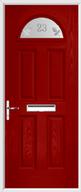 4 Panel 1 Arch Composite Door sandblast glass