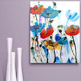 poppies, flowers, poppy, floral painting