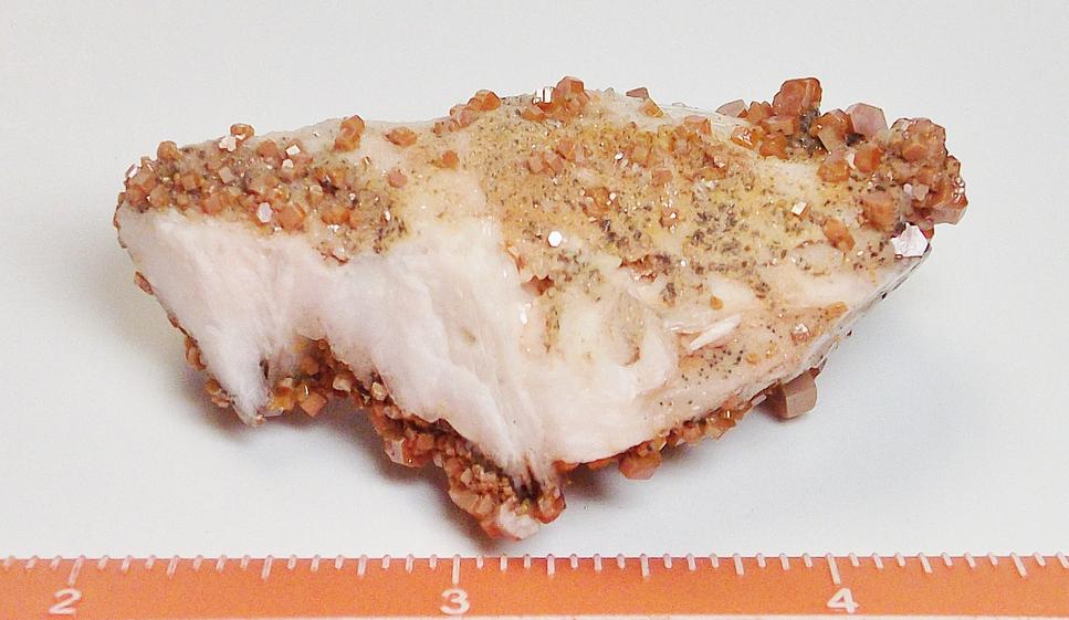Vanadinite crystals on Baryte crystals Mibladen Morocco
