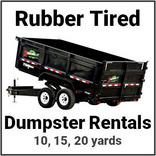Rubber Tire Dumpster Rental