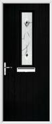 1 Square Composite Door fusion art glass